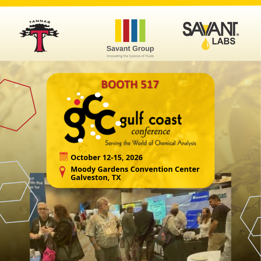 Tannas, Savant Group, Savant Labs logos, with a text graphic of the Gulf Coast conference at Moody Gardens in Galveston, TX Oct 15-17.